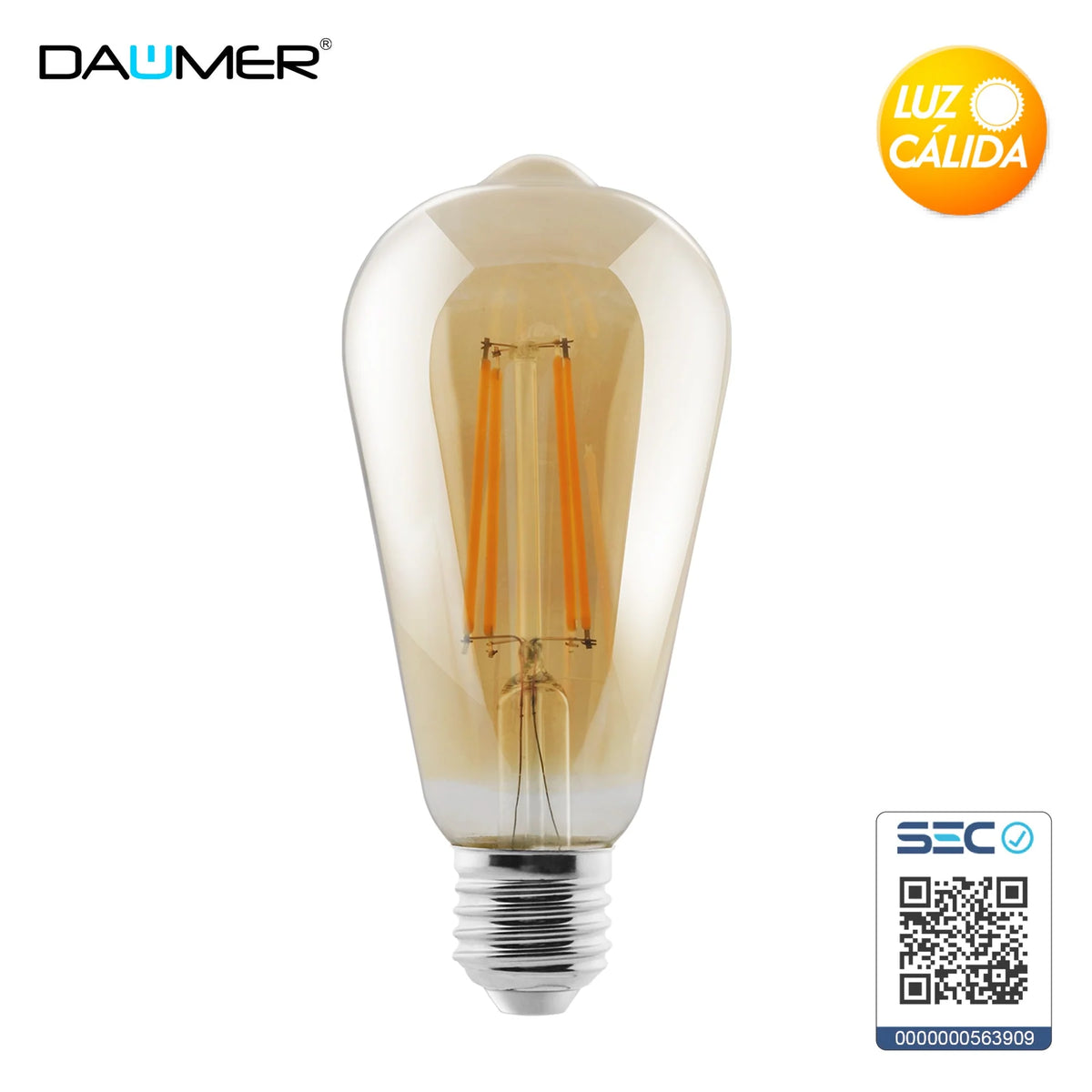 AMPOLLETA LED AMBAR G95 8W