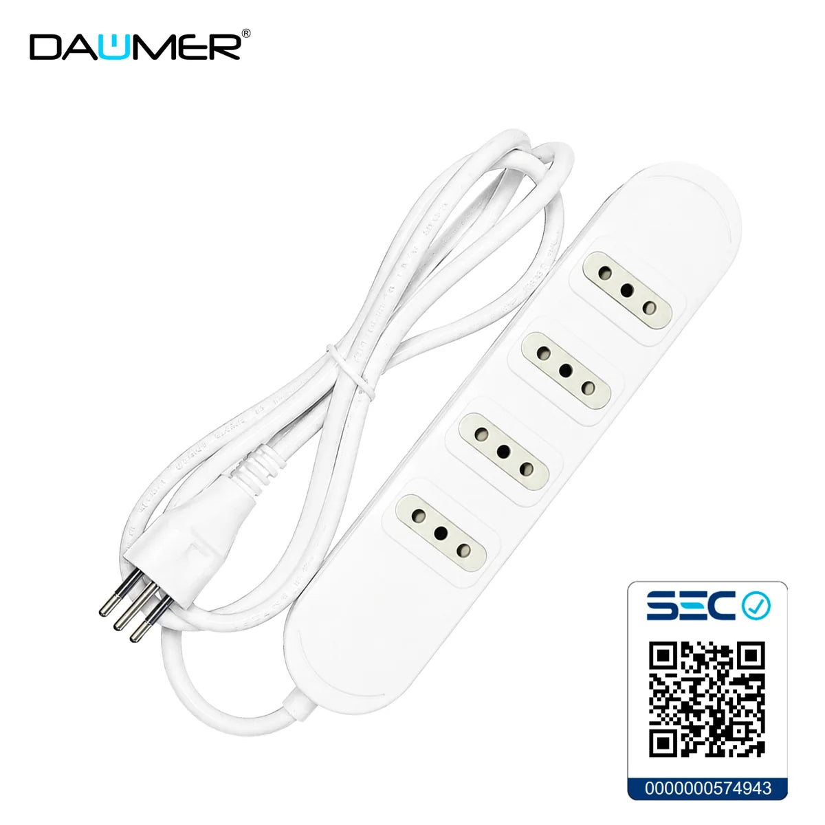 ALARGADOR 4 ENCHUFES BLANCO 1.5MTS