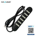 ALARGADOR 6 ENCHUFES NEGRO 1.5MTS